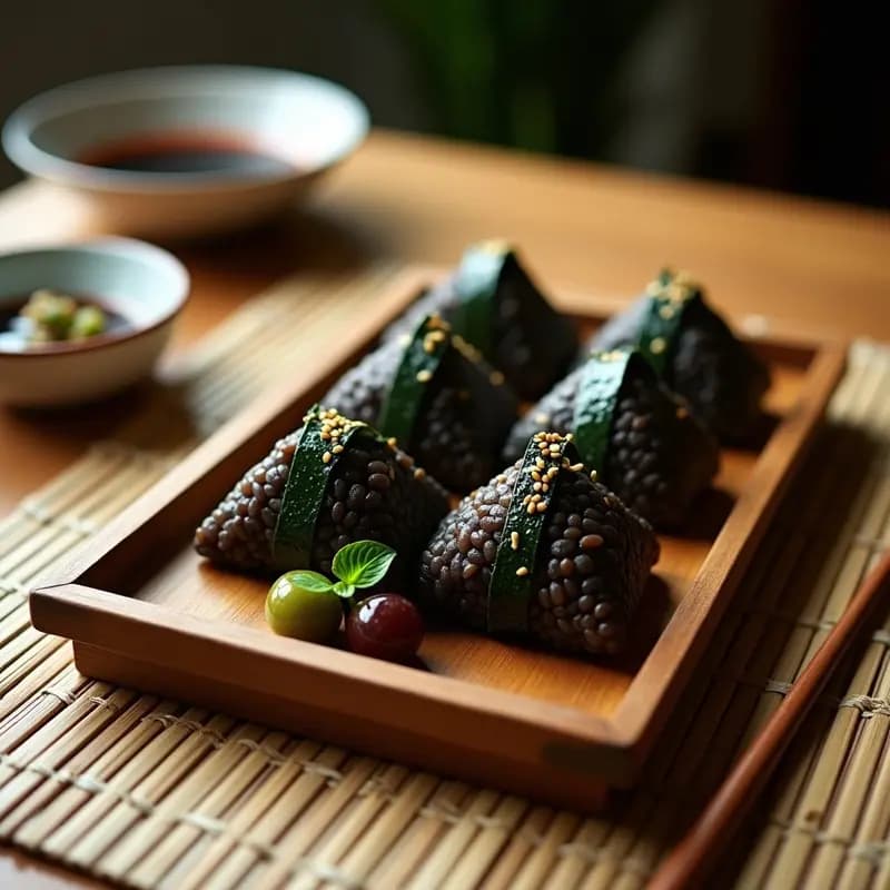 Onigiri de Arroz Integral y Umeboshi: Receta Japonesa en Papel de Alga sin Plástico