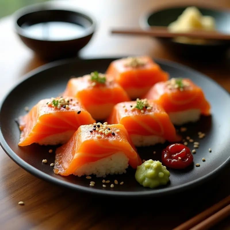 Onigiri de Salmón y Umeboshi: Receta Japonesa en Airfryer con Envoltorio de Algas