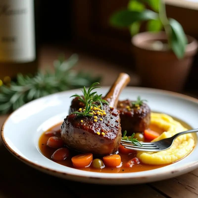 Osso Buco de Cordero al Vino Blanco: Receta Italiana de Cocción Lenta