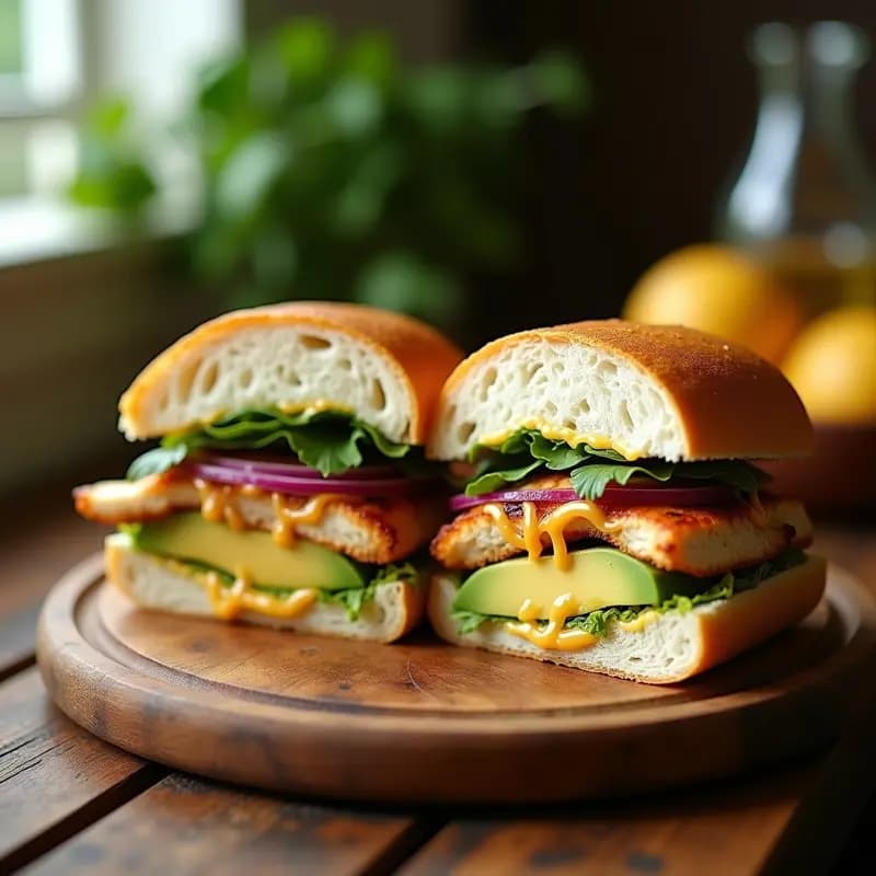 P Liberal de Pollo y Aguacate: Sándwich Mexicano con Chipotle y Queso Oaxaca