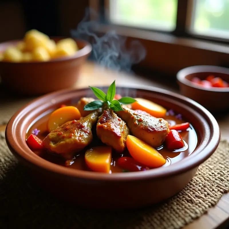 P realeza de Pollo y Durazno: Receta Paraguaya Dulce y Salada en Olla