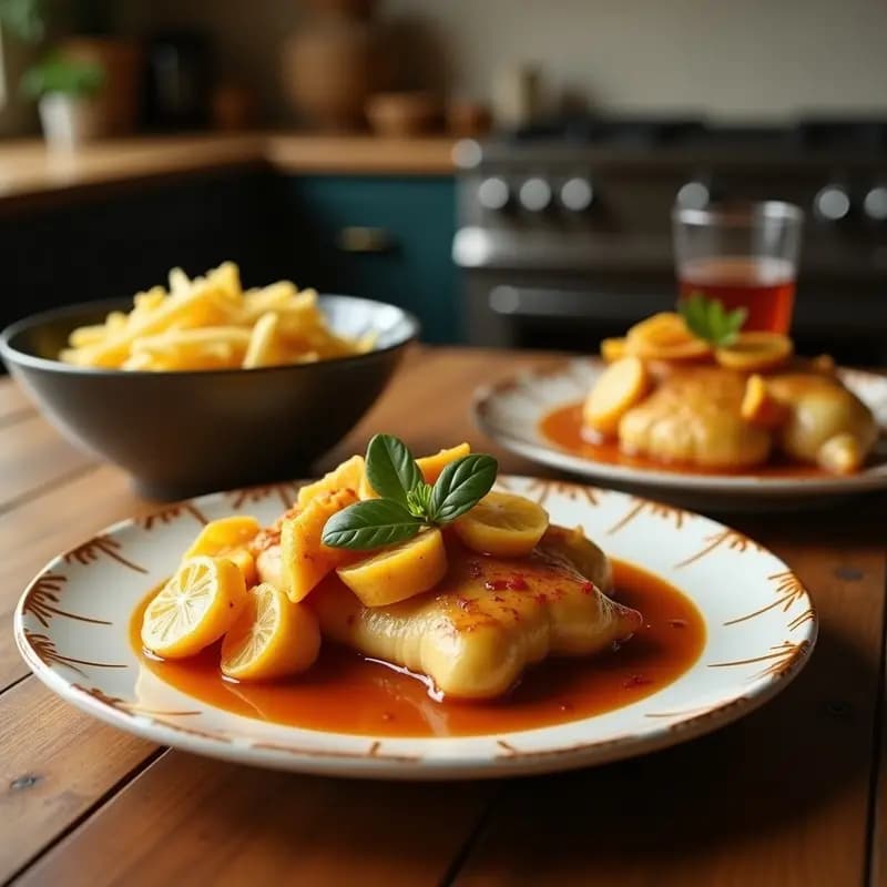 P Rudolph de Pollo y Piña: Receta Alemana Dulce-Salada en Sartén