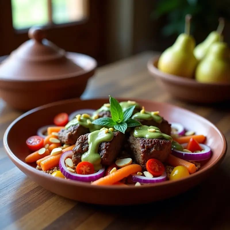 P Seq Üel de Cordero al Vapor con Salsa de Mentas: Receta Marroquí Tradicional en 2 Horas