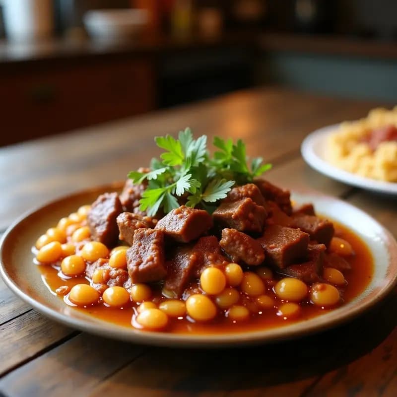 Pabello Venezuelano con Carne Mecida y Caraotas: Plato Tradicional en Una Olla