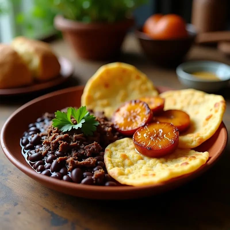 Pabellón Criollo con Arepas de Yuca: Plato Venezolano Sin Gluten
