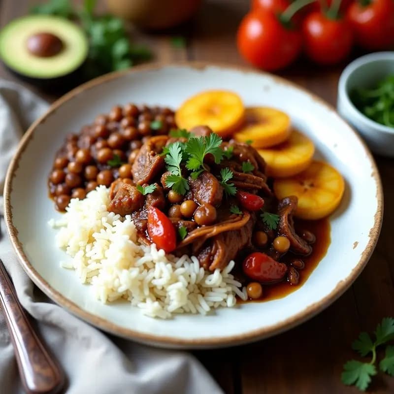 Pabellón Criollo de Garbanzos y Jackfruit: Versión Vegana del Plato Venezolano Tradicional