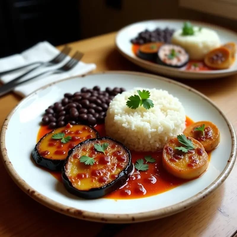 Pabellón Criollo Vegano con Berenjenas Asadas: Receta Venezolana Tradicional