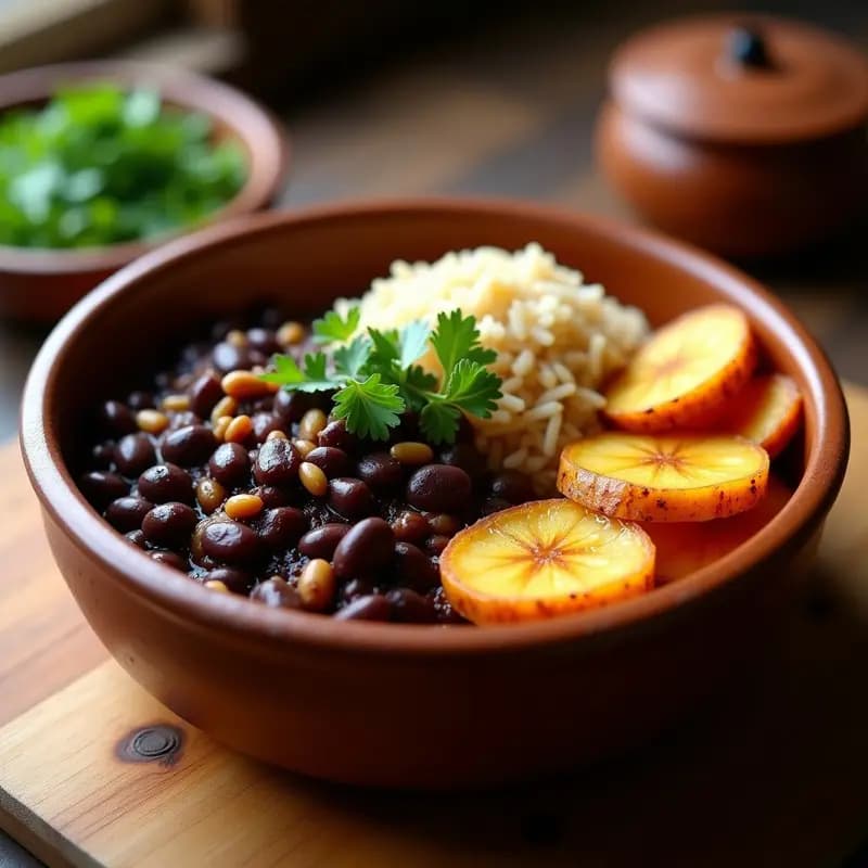 Pabellón Criollo Vegano: Receta Venezolana con Caraotas, Plátano y Arroz Integral