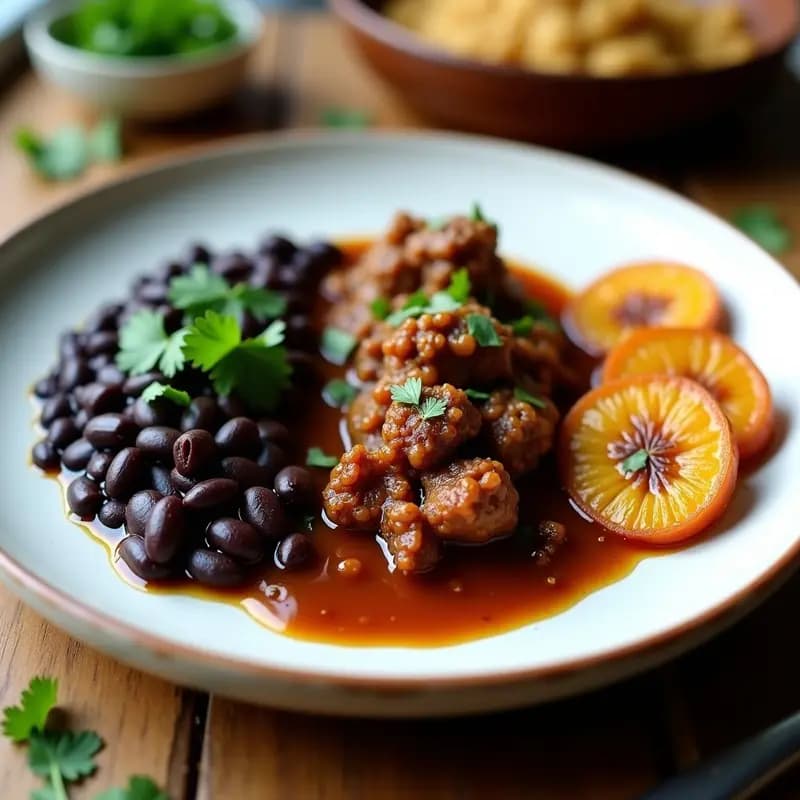 Pabellón Criollo Vegano con Plátano Maduro: Receta venezolana con Carne de Soja y Frijoles Negros