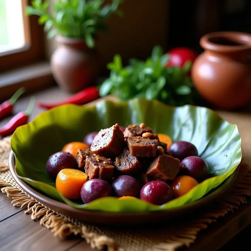 Pachamanca Peruana de Cordero y Tubérculos: Receta Tradicional al Horno de Tierra