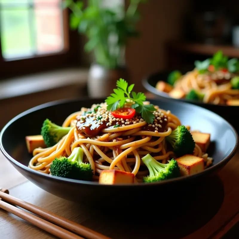 Pad See Ew Tailandés con Fideos de Arroz y Brócoli: Receta Vegana y Alta en Fibra