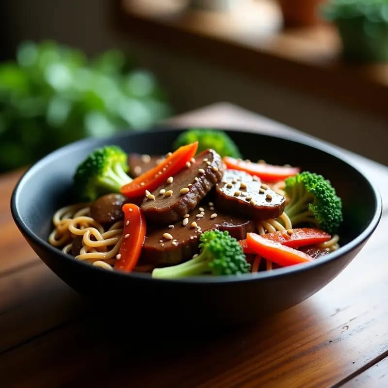 Pad See Ew de ternera y brócoli: Receta tailandesa en wok fácil y nutritiva