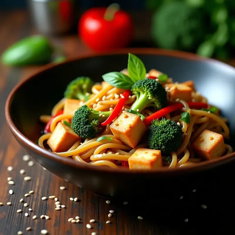 Pad See Ew con Tofu y Brócoli: Wok Tailandés Vegano y Alto en Hierro