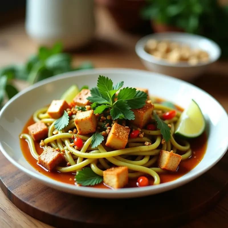 Pad Thai de Calabacín y Tofu: Receta tailandesa baja en carbohidratos y alta en proteínas