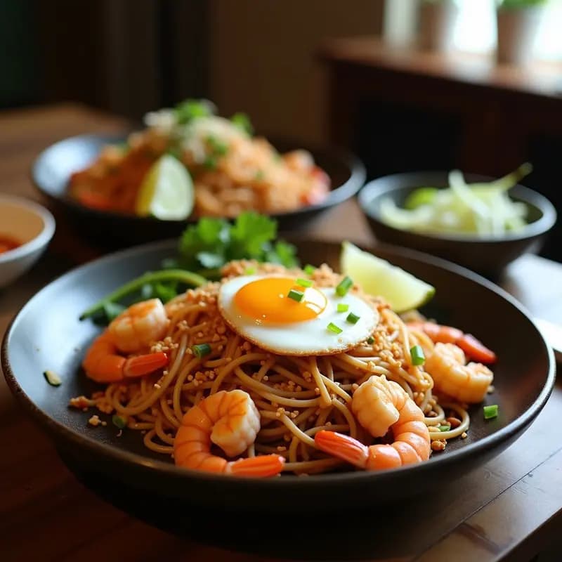 Pad Thai de Fideos de Arroz con Gambas: Receta Tailandesa Auténtica en 20 Minutos