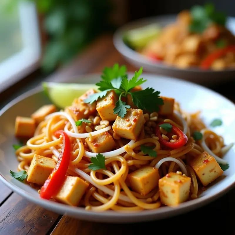 Pad Thai de Fideos de Lentejas: Receta Tailandesa Sin Gluten y Baja en Calorías