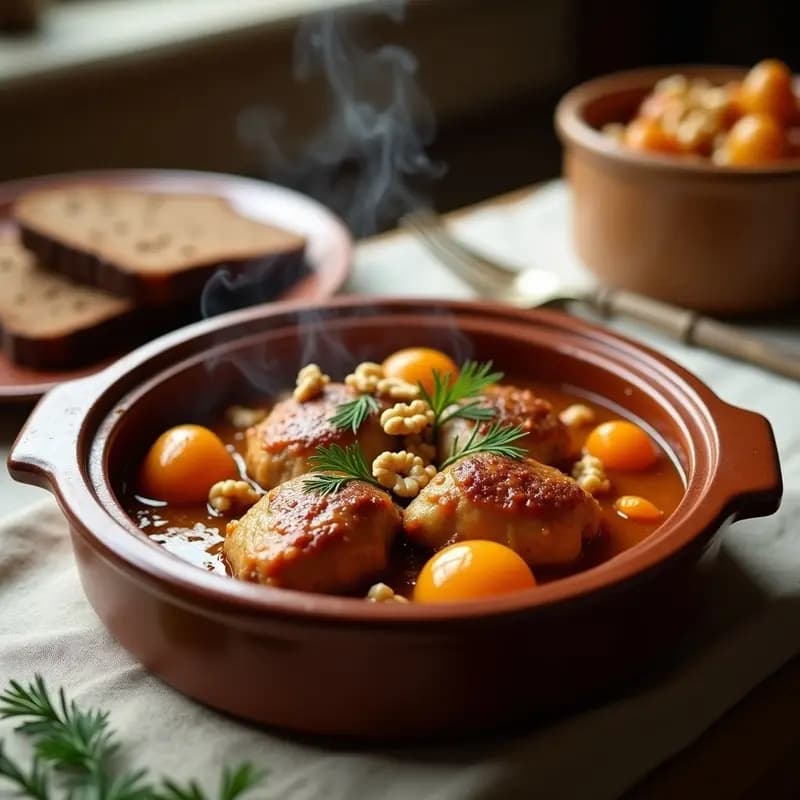  Padova de Pollo y Ciruelas: Receta Rumana Dulce y Salada en Olla de Barro