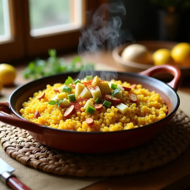 Paella de Alcachofas y Azafrán: Receta Vegana de la Costa Mediterránea en Olla Lenta