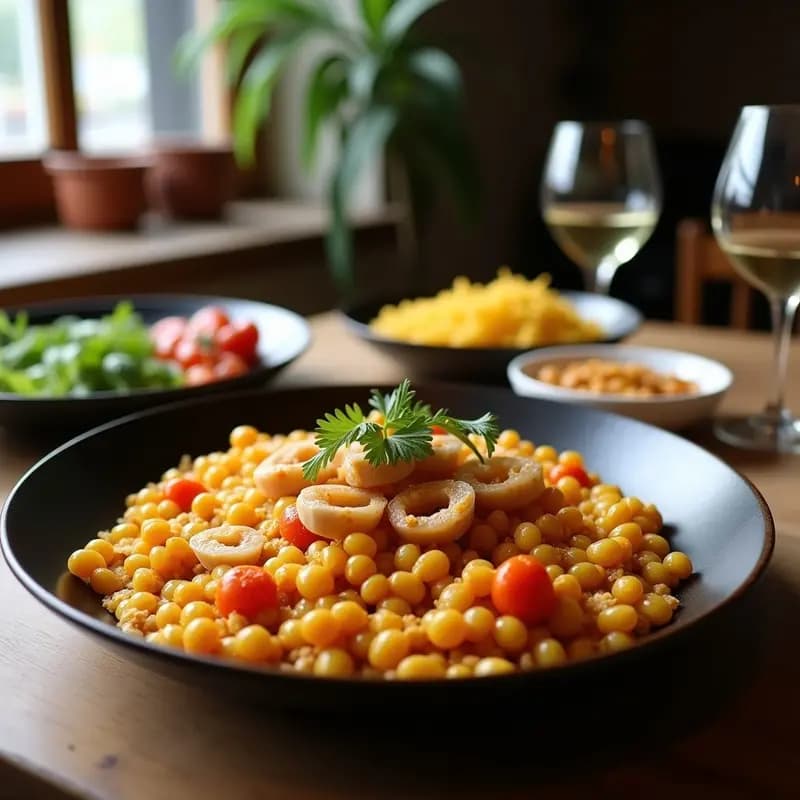 Paella de algas y mariscos con azafrán: Receta española vegana y alta en omega-3