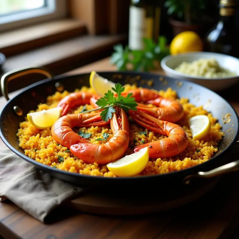 Paella de Bogavante y Azafrán: Receta Española Tradicional para Ocasiones Especiales