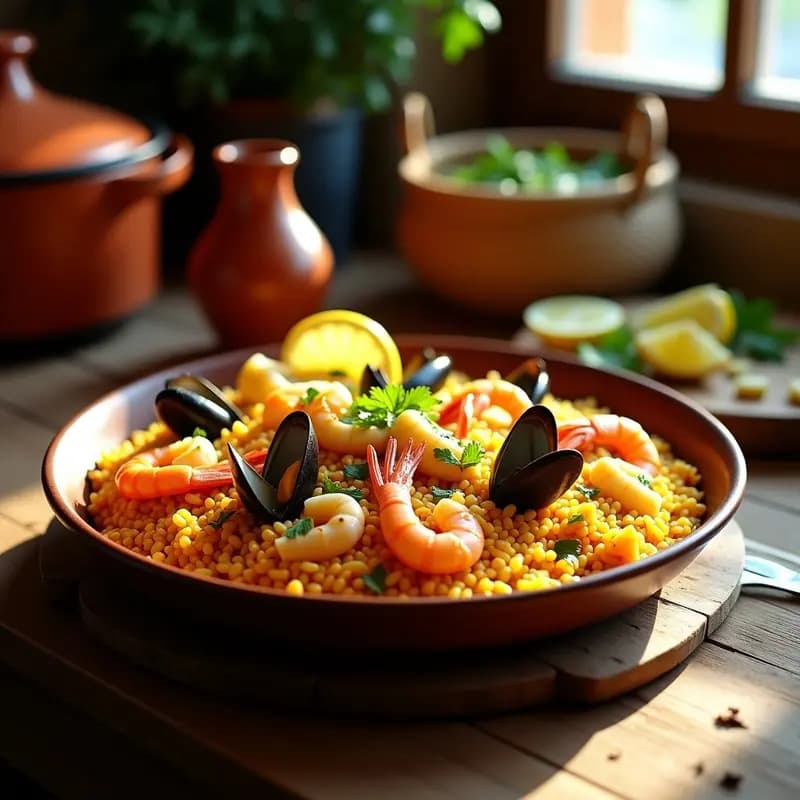 Paella de Marisco y Alcachofas: Receta Española Tradicional en Olla Lenta y Sin Gluten