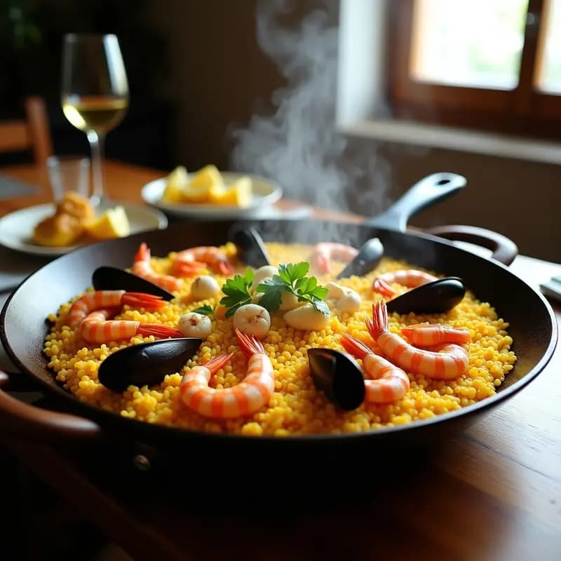 Paella de Marisco en Sartén: Receta Costera para Ocasiones Especiales