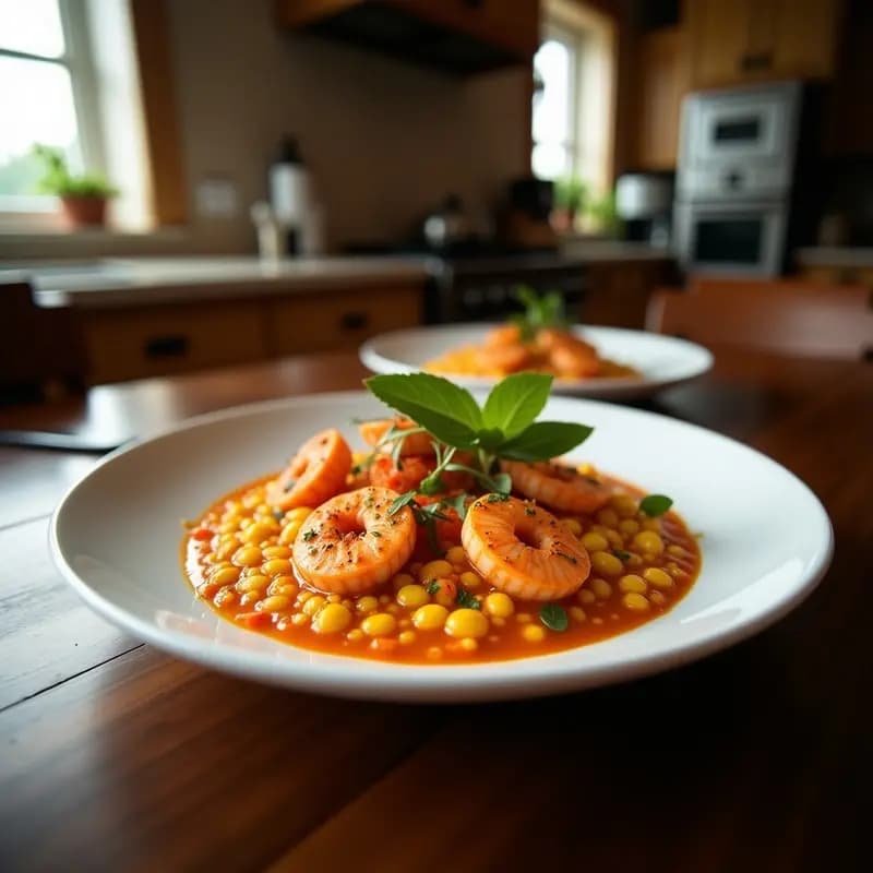 Paella de Marisco y Chorizo: Receta Española Auténtica en Sartén Grande