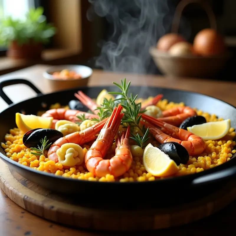 Paella de Mariscos Valenciana: Receta Española Auténtica para Compartir