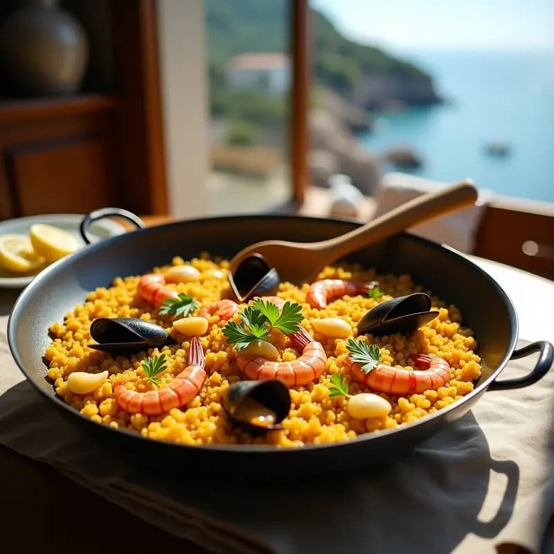 Paella de Quinoa y Mariscos: Receta Española Sin Arroz y Rica en Omega-3