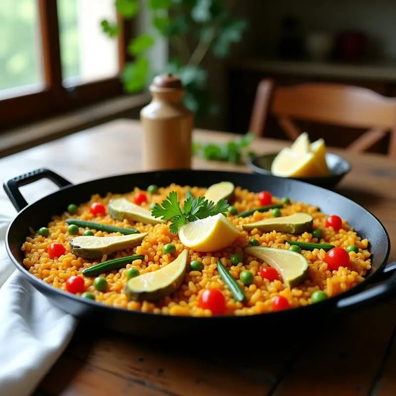 Paella de Verduras y Alcachofas: Receta de Primavera Sin Carne