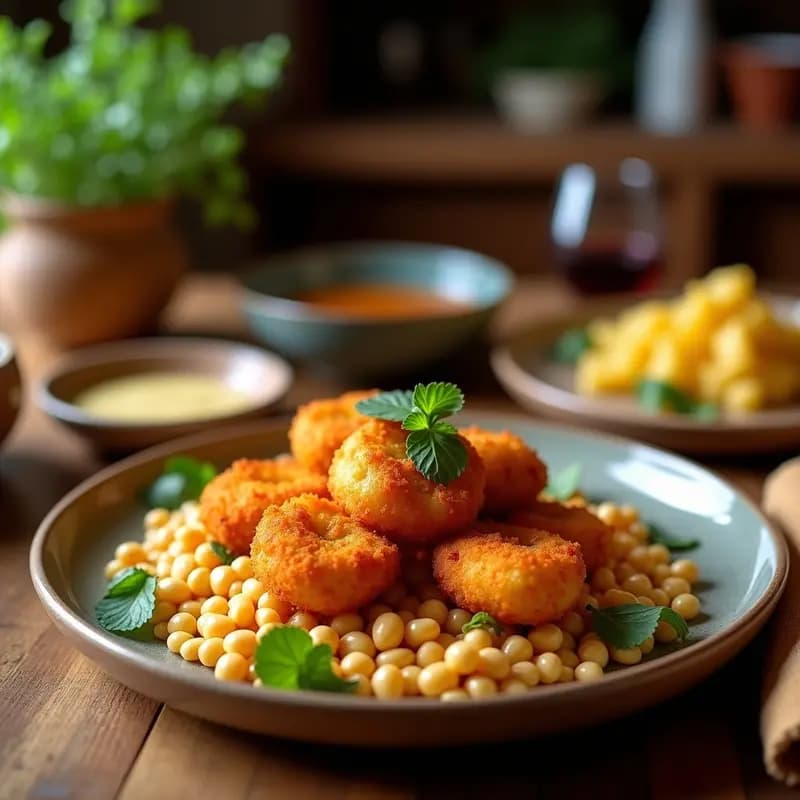 Pakoras de Espárragos con Garbanzos y Cúrcuma: Aperitivo Indio Crujiente en Airfryer