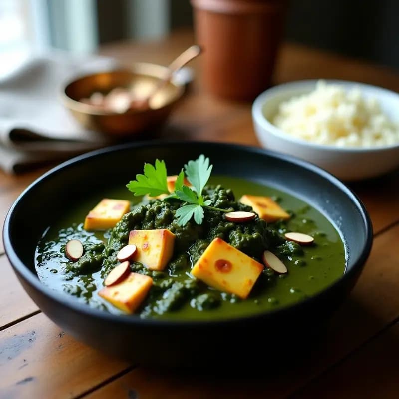 Palak Paneer con Espinacas y Queso de Cabra: Receta India Keto en Olla Lenta