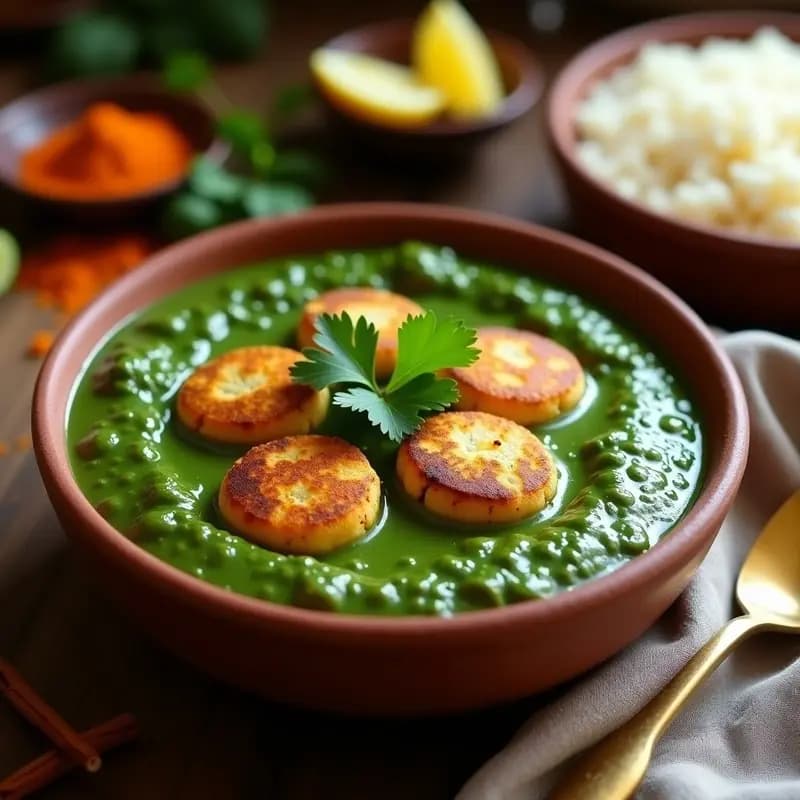 Palak Paneer con Garbanzos Tostados: Receta India Vegana y Alta en Hierro en Olla Lenta