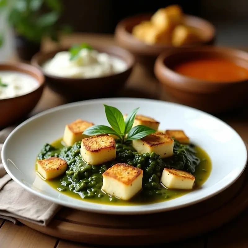Palak Paneer con Leche de Coco y Especias de Garam Masala: Receta Indiana Vegana y Cremosa