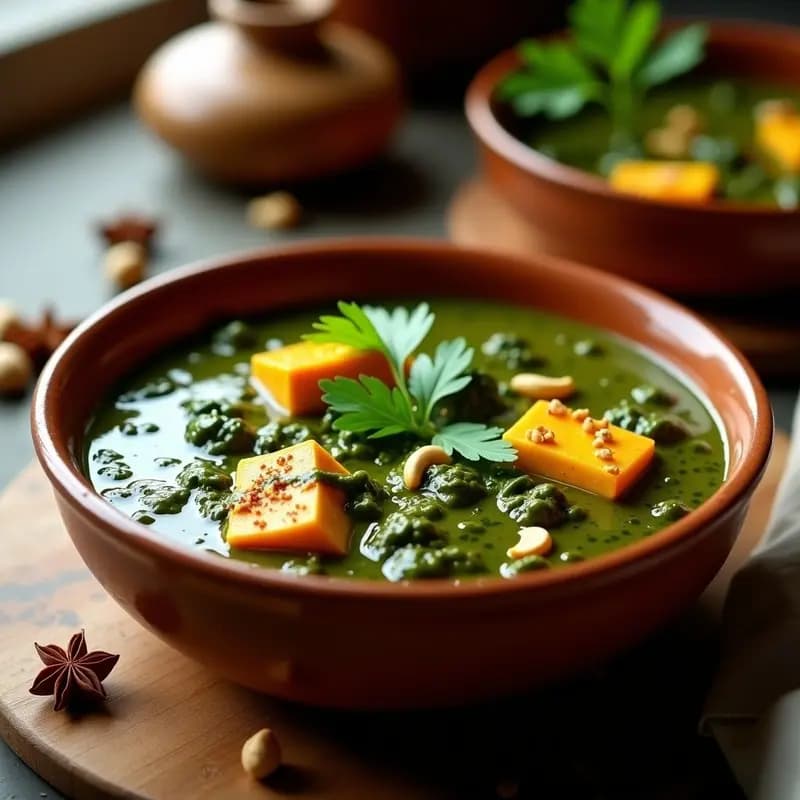 Palak Paneer Vegano con Tofu y Espinacas Frescas: Receta Punjabi en Olla Exprés