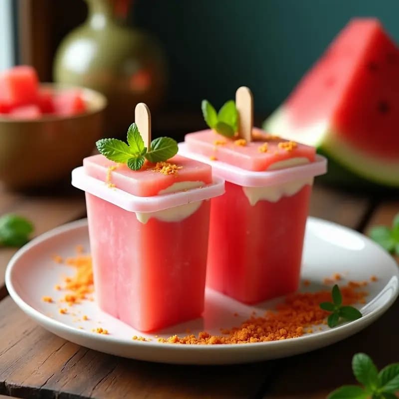 Paletas de Sandía y Tajín con Relleno de Queso Fresco: Postre Mexicano Refrescante