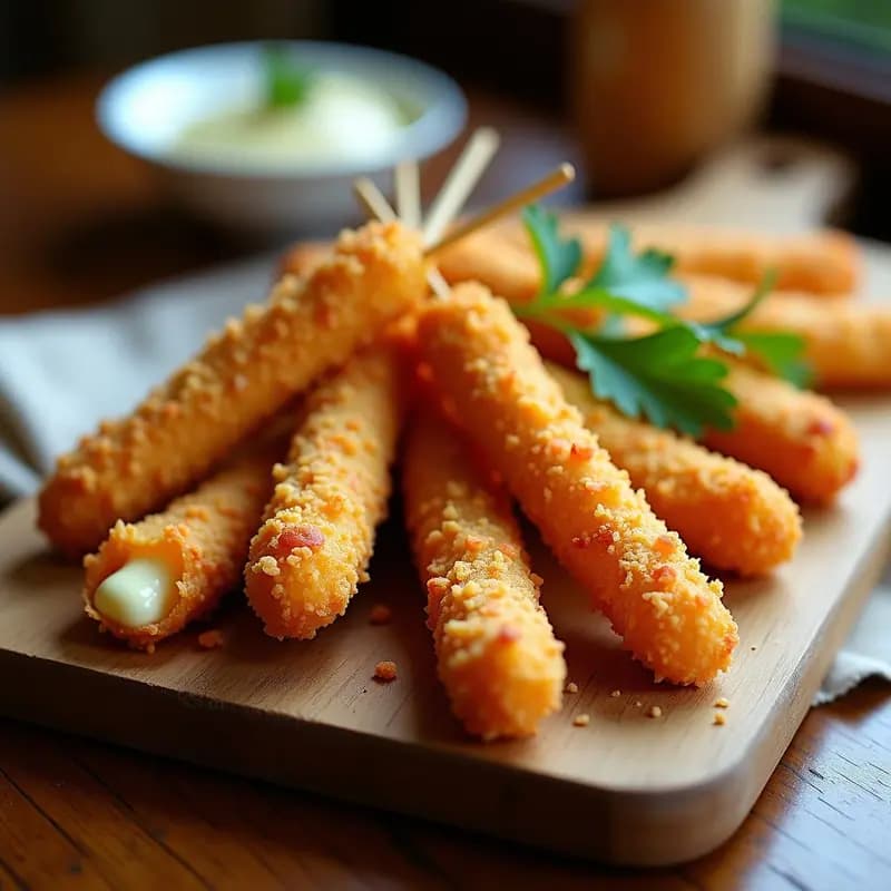 Palitos de Cheddar y Chorizo Empanizados con Panko y Ajo en Polvo: El Snack que No Puedes Parar