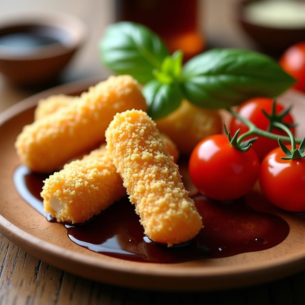 Palitos de Mozzarella y Tomate Cherry con Reducción de Vinagre Balsámico: Aperitivo Keto en Airfryer