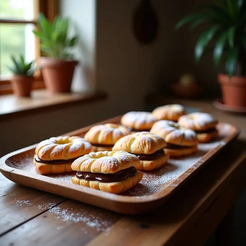 Palmeras de Hojaldre con Crema de Chocolate y Avellanas: Postre Español en 15 Minutos