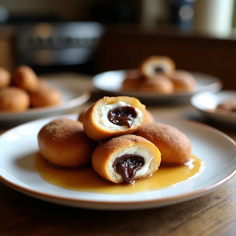 Palmeritas de Chocolate Rellenas de Crema de Avellanas y topping de Malvaviscos: Crujientes y Adictivas