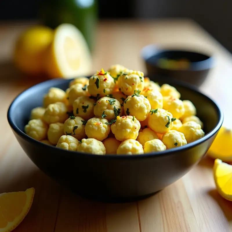 Palomitas de Maíz con Polvo de Algas y Limón: Snack Saludable y Umami en Airfryer