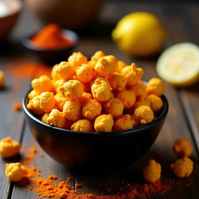 Palomitas de Maíz con Polvo de Butter Chicken: Snack Indio Picante y Adictivo