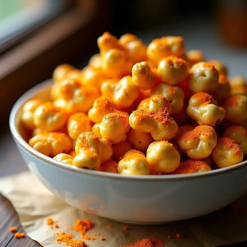 Palomitas de Maíz Caramelizadas con Queso en Polvo y Chili: Aperitivo Adictivo