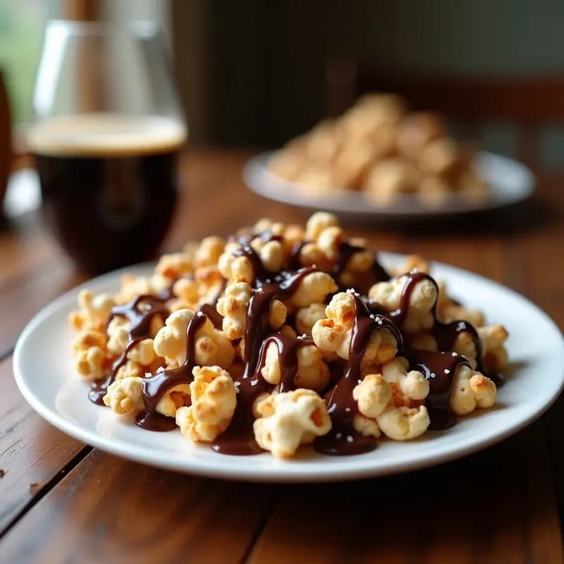 Palomitas de Maíz Bañadas en Chocolate y Caramelo con Sal Marina: Snack de Cine Gourmet