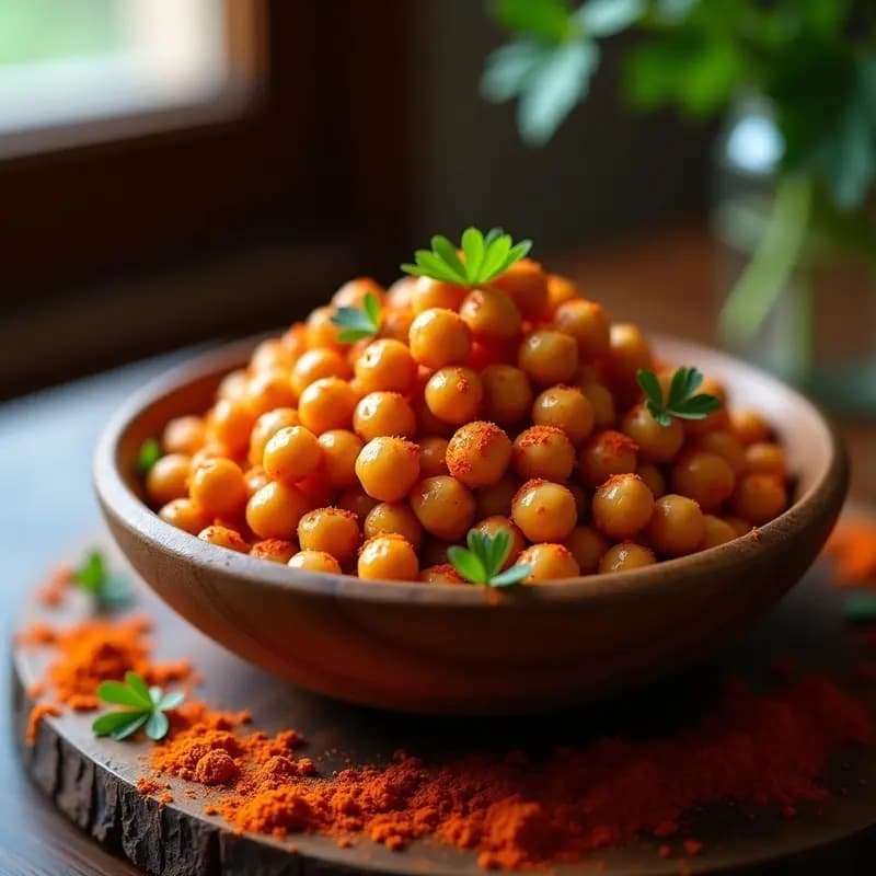 Palomitas de Garbanzos con Especias de Smoked Paprika: Snack Crujiente y Saludable