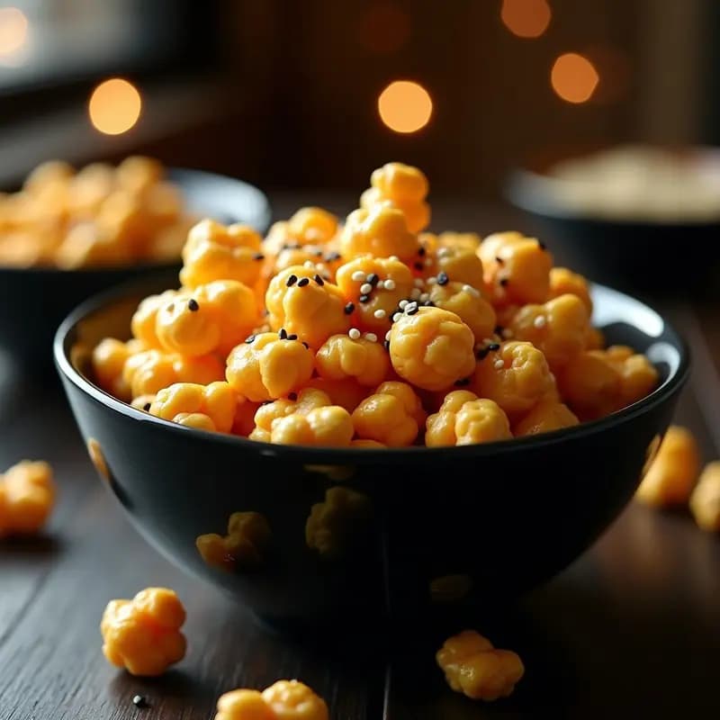 Palomitas de Maíz con Caramelo de Wasabi y Semillas de Sésamo: Snack Japonés Dulce-Picante