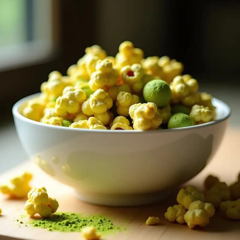 Palomitas de Maíz Dulces con Caramelo de Matcha: Snack Crunchy y Antioxidante
