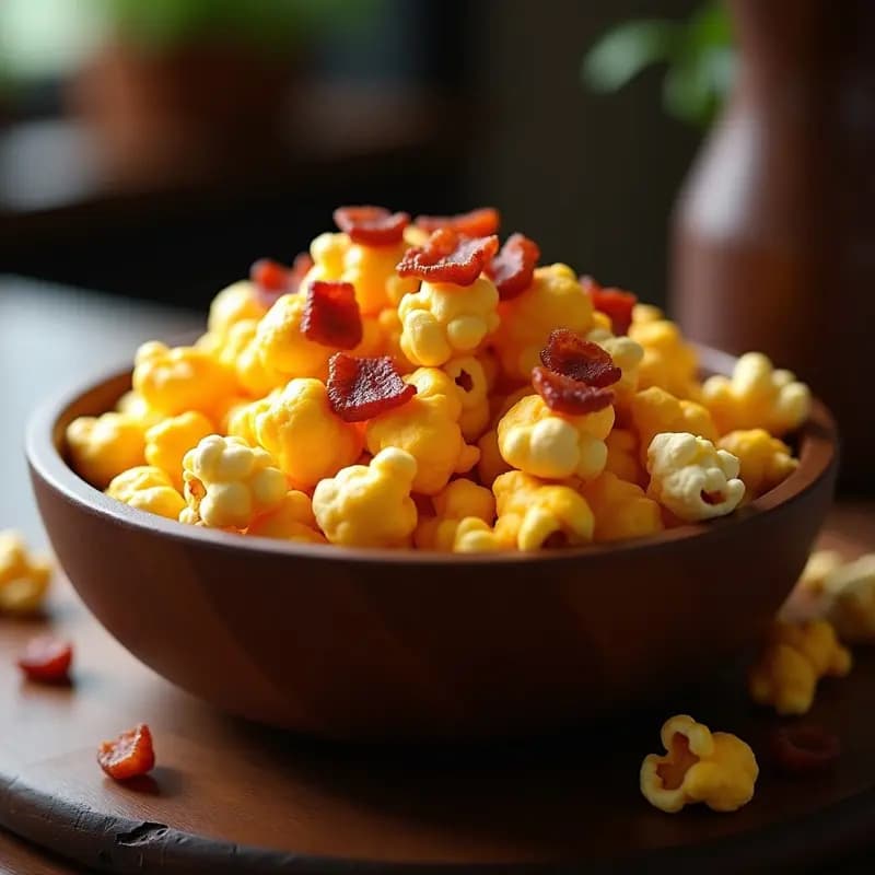 Palomitas de Maíz con Queso Cheddar y Bacon: Snack Americano para Cine en Casa