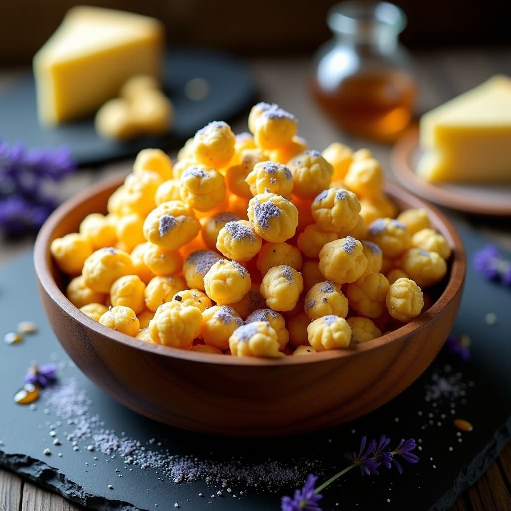 Palomitas de Maíz con Dust de Queso Azul y Miel: Snack Francés Gourmet en Airfryer