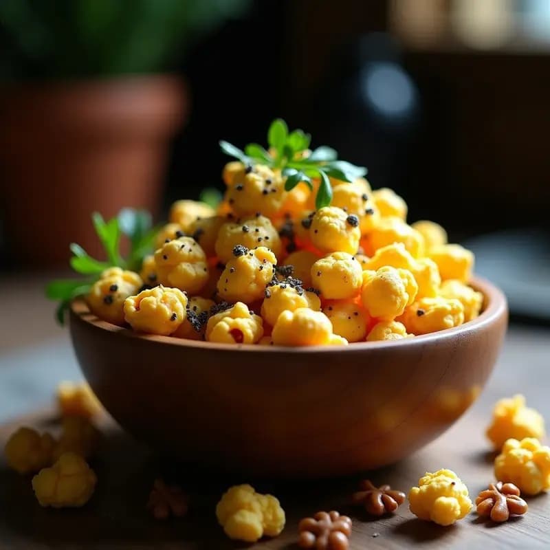 Palomitas de Maíz con Salsa de Queso Azul y Trufa: Aperitivo Gourmet en Microondas